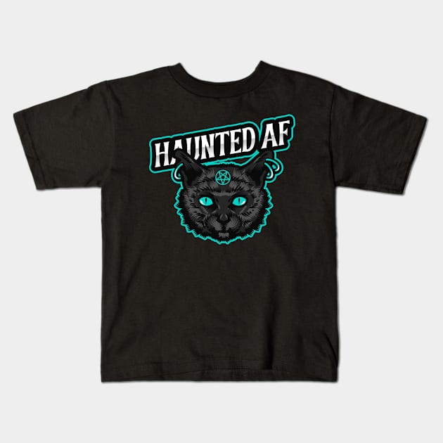 haunted AF Kids T-Shirt by juinwonderland 41